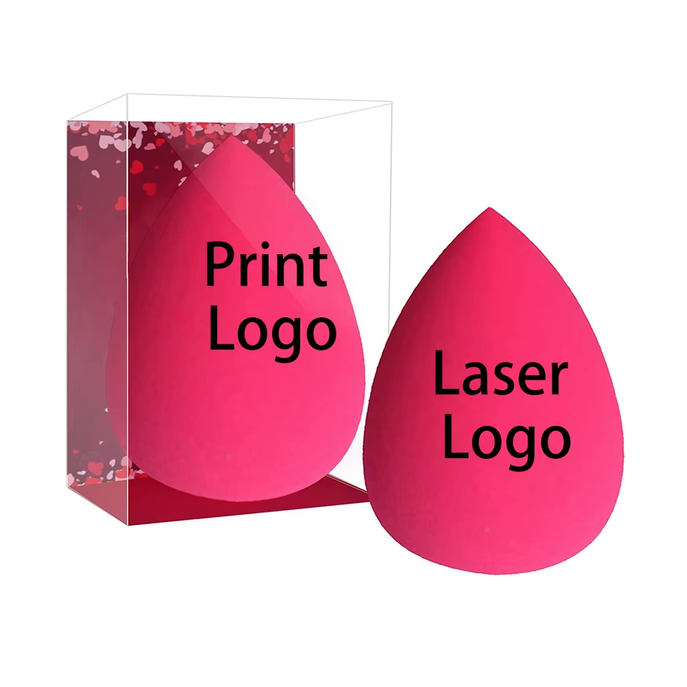 Beauty Blender In Makeup - 50pcs Custom Logo Beauty Rose Pink