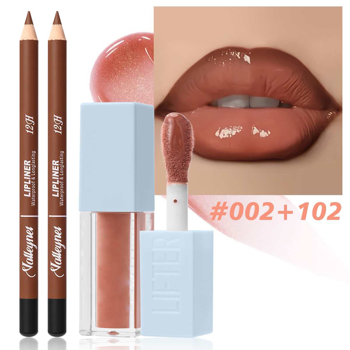 2Pcs/Set Lipliner + Lip Oil Ma - огляд і ціна Beauty Linasi Makeup