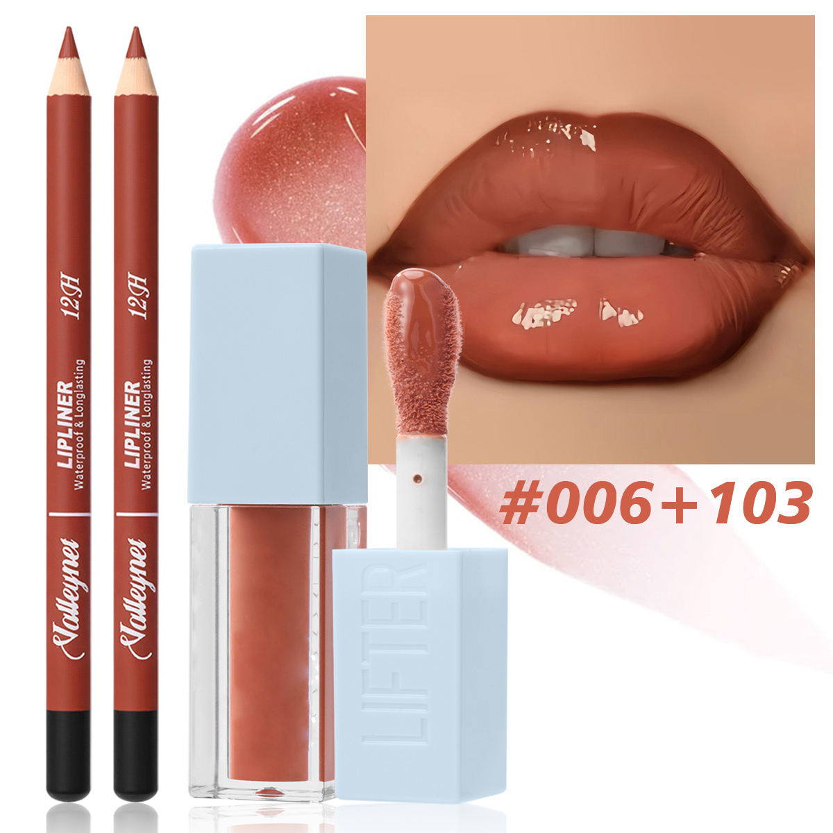 2Pcs/Set Lipliner + Lip Oil Ma - огляд і ціна Beauty Linasi Makeup