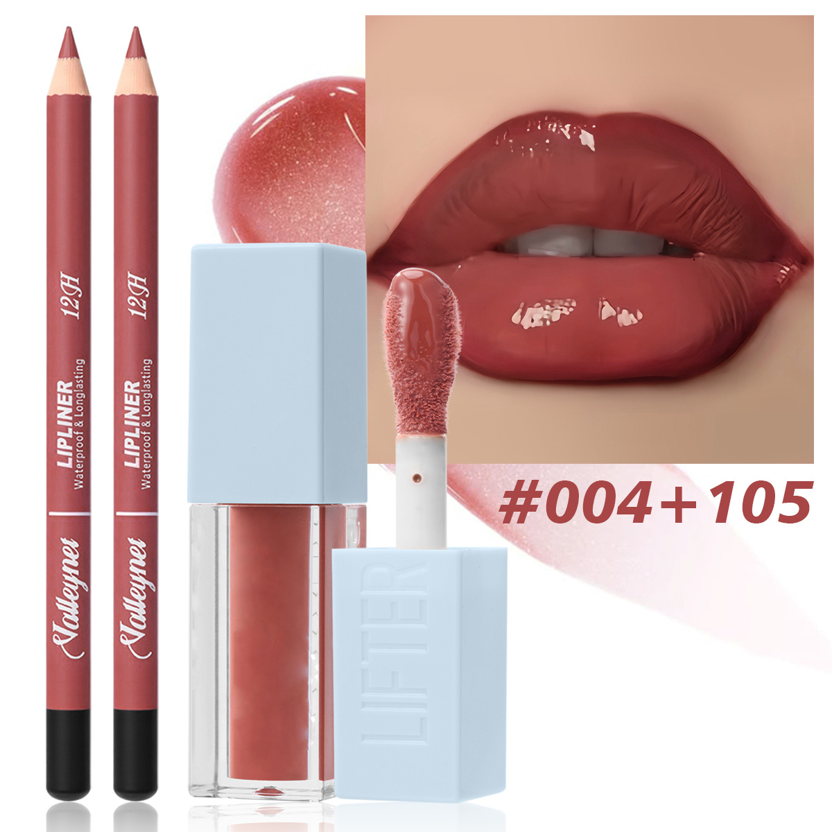 2Pcs/Set Lipliner + Lip Oil Ma - огляд і ціна Beauty Linasi Makeup