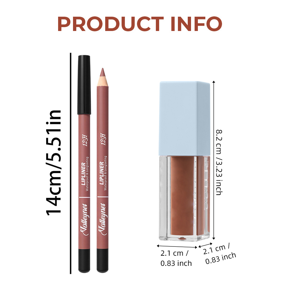 2Pcs/Set Lipliner + Lip Oil Ma - огляд і ціна Beauty Linasi Makeup
