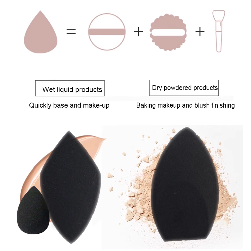 2pcs Black Beauty Sponge Egg - - огляд і ціна Beauty Blender In Makeup