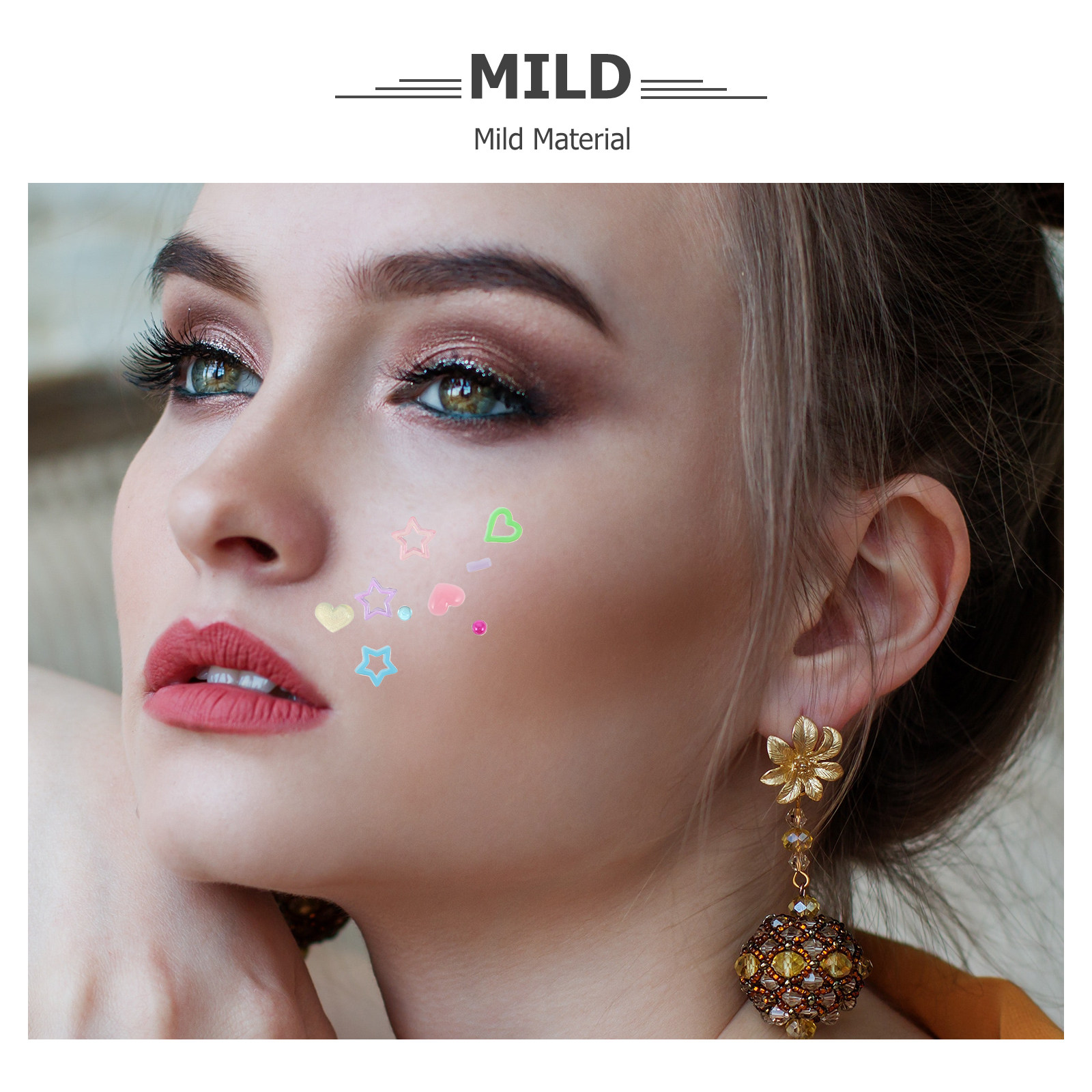 10Sheets Face Rhinestones Stic - огляд і ціна Makeup And Beauty