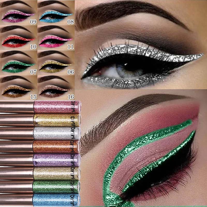16 Colors Diamond Liquid Eyeli - огляд і ціна Beauty Linasi Makeup