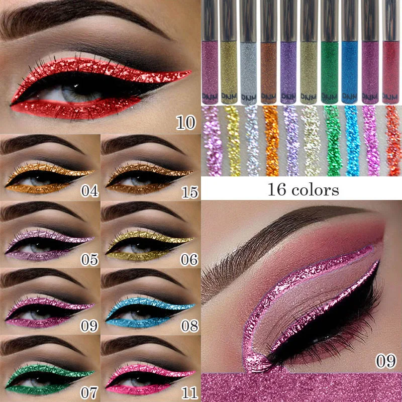 16 Colors Diamond Liquid Eyeli - огляд і ціна Beauty Linasi Makeup